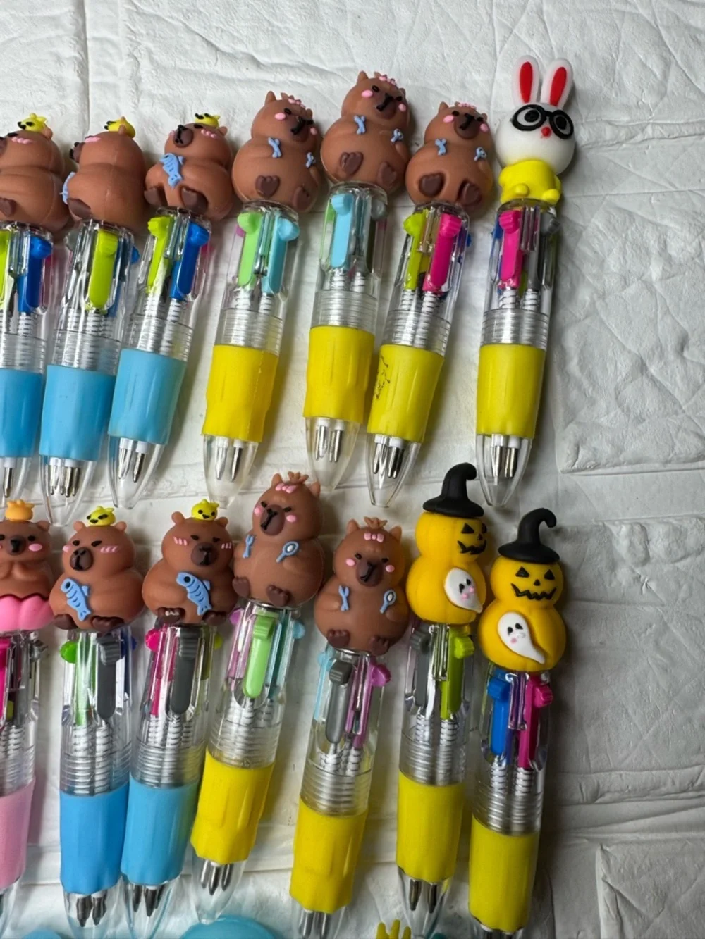 New 47pc Kids Novelty Multi-Color Click Ballpoint Pens, Party Favors